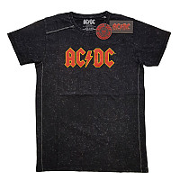 AC/DC koszulka, Logo Snow Washed Black, męskie