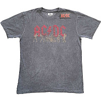 AC/DC koszulka, Vintage Silhouettes Snow Wash Grey, męskie