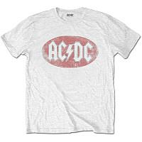AC/DC koszulka, Oval Logo Vintage White, męskie