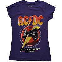 AC/DC koszulka, For Those About To Rock '81 Girly Purple, damskie