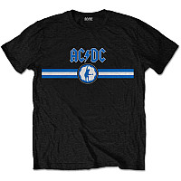 AC/DC koszulka, Blue Logo & Stripe Black, męskie