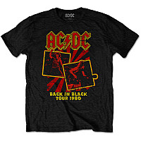 AC/DC koszulka, Back in Black Tour 1980 Black, męskie