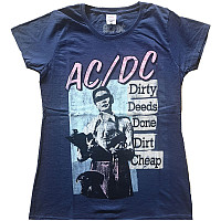 AC/DC koszulka, Vintage DDDDC Navy, damskie