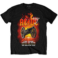 AC/DC koszulka, FTATR 40th Flaming BP Black, męskie