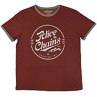 Alice in Chains koszulka, Circle Emblem Ringer Red, męskie