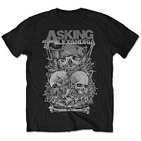 Asking Alexandria koszulka, Skull Stack, męskie