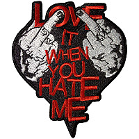 Avril Lavigne tkaná nažehlovačka PES 89 x 77 mm, Love It When You Hate Me