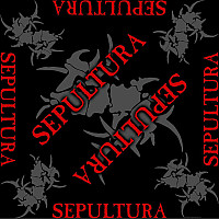Sepultura bavlněný chustka 55 x 55cm, Logo Black