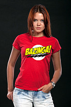 Big Bang Theory koszulka, Bazinga Super Logo Girly Tee, damskie