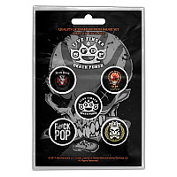 Five Finger Death Punch zestaw 5 odznak průměr 25 mm, FFDP Logos