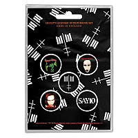Marilyn Manson zestaw 5 odznak, Cross Log