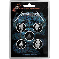 Metallica zestaw 5 odznak ⌀ 25 mm, Wherever I May Roam