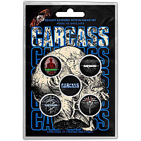 Carcass zestaw 5 odznak průměr 25 mm, Necro Head