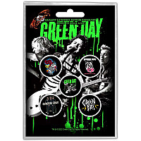 Green Day zestaw 5 odznak průměr 25 mm, Revolution