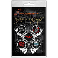 Bullet For My Valentine zestaw 5 odznak průměr 25 mm, Logo