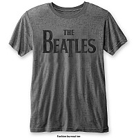 The Beatles koszulka, Drop T Logo Burnout Charcoal Grey, męskie