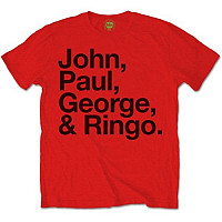 The Beatles koszulka, John Paul George & Ringo Red, męskie