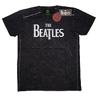 The Beatles koszulka, Drop T Logo Snow Washed Black, męskie