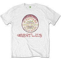 The Beatles koszulka, Flowers Logo & Drum White, męskie