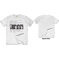 The Beatles koszulka, White Album Tracszt BP White, męskie