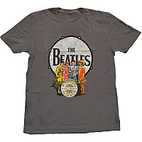 The Beatles koszulka, Sgt Pepper & Drum Grey, męskie