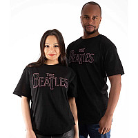 The Beatles koszulka, Drop T Logo Embroidered Eco Friendly Black, męskie