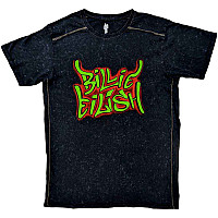 Billie Eilish koszulka, Graffiti Snow Wash Black, męskie