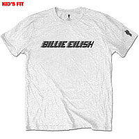 Billie Eilish koszulka, Black Racer Logo White, dziecięcy