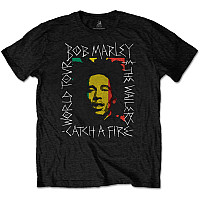 Bob Marley koszulka, Rasta Scratch Black, męskie