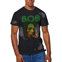 Bob Marley koszulka, Smoke Gradient Dip Dye Wash Grey, męskie