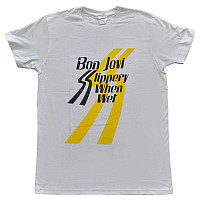 Bon Jovi koszulka, Slippery When Wet White, męskie