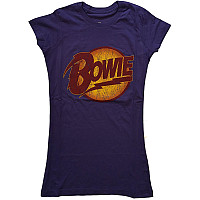 David Bowie koszulka, Vintage Diamond Dogs Logo Girly Purple, damskie