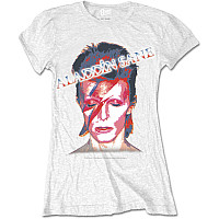 David Bowie koszulka, Aladdin Sane White, damskie