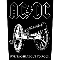 AC/DC naszywka na plecy 30x27x36 cm, For Those About To Rock