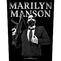 Marilyn Manson naszywka na plecy 30x27x36 cm, Machine Gun