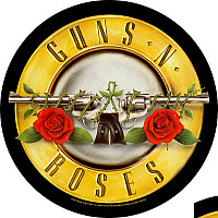 Guns N Roses naszywka na plecy průměr 29 cm, Bullet Logo Black