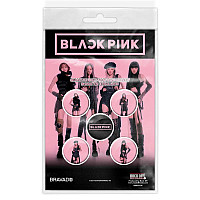 BlackPink zestaw 5 odznak průměr 25 mm, Logo & Band