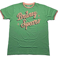 Britney Spears koszulka, Retro Text Ringer Green, męskie