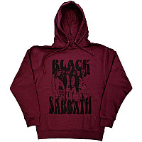 Black Sabbath bluza, Band and Logo Maroon Red, męska