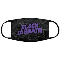 Black Sabbath bavlněná maska na ústa, Distressed Logo Black