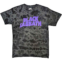 Black Sabbath koszulka, Wavy Logo Dye Wash Eco Black, męskie