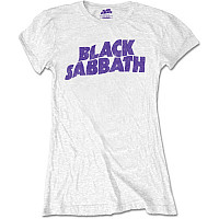 Black Sabbath koszulka, Wavy Logo Vintage White Girly, damskie