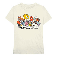 BT21 koszulka, Hippie Flowers Beige, męskie