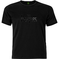 The Beatles koszulka, Drop T Logo Hi-Build Black on Black, męskie