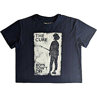 The Cure crop koszulka, Boys Don't Cry B&W Navy Blue, damskie