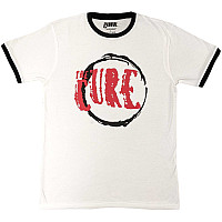 The Cure koszulka, Circle Logo Ringer Eco White, męskie