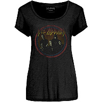 Def Leppard koszulka, Vintage Circle Girly Black, damskie