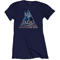 Def Leppard koszulka, Triangle Logo Navy, damskie