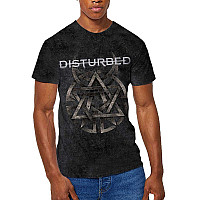 Disturbed koszulka, Riveted Dip-Dye Mineral Wash Grey, męskie
