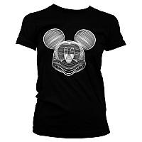 Mickey Mouse koszulka, LineArt Black Girly, damskie